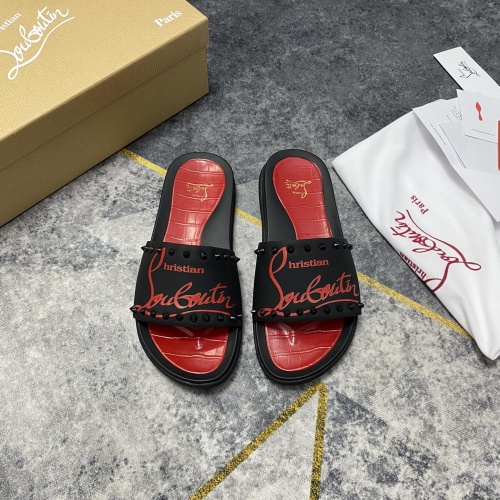 Wholesale Christian Louboutin CL Slippers For Men #1195462 $56.00 USD, Wholesale Quality Replica Christian Louboutin CL Slippers