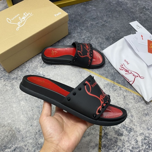 Replica Christian Louboutin CL Slippers For Men #1195462 $56.00 USD for Wholesale