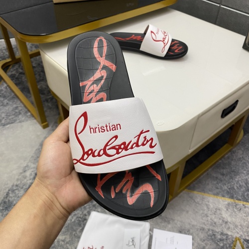 Replica Christian Louboutin CL Slippers For Men #1195465 $56.00 USD for Wholesale