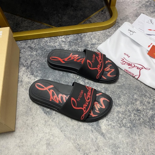 Replica Christian Louboutin CL Slippers For Men #1195466 $56.00 USD for Wholesale