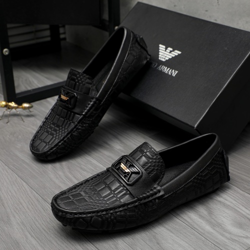 Wholesale Armani Leather Shoes For Men #1196758 $72.00 USD, Wholesale Quality Replica Armani Leather Shoes