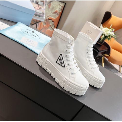 Replica Prada High Top Shoes For Women #1197765 $88.00 USD for Wholesale