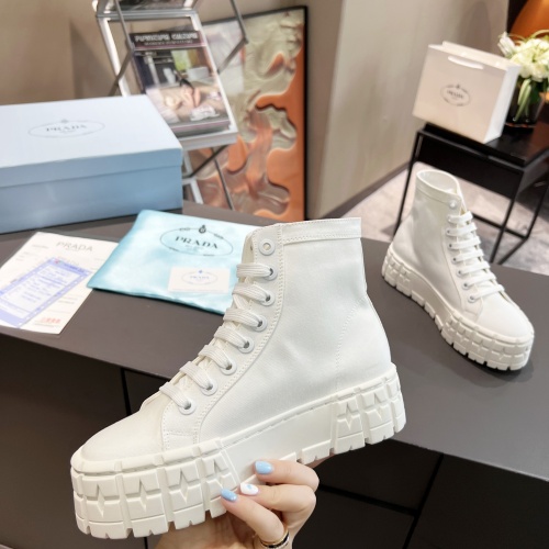 Replica Prada High Top Shoes For Women #1197765 $88.00 USD for Wholesale