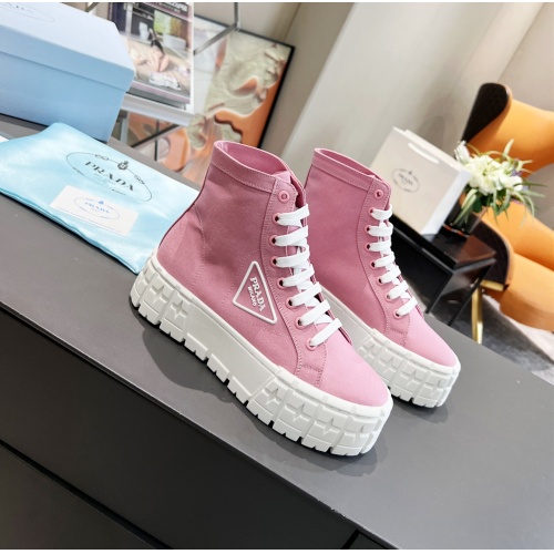 Replica Prada High Top Shoes For Women #1197766 $88.00 USD for Wholesale