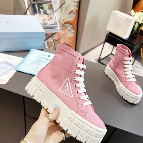 Replica Prada High Top Shoes For Women #1197766 $88.00 USD for Wholesale