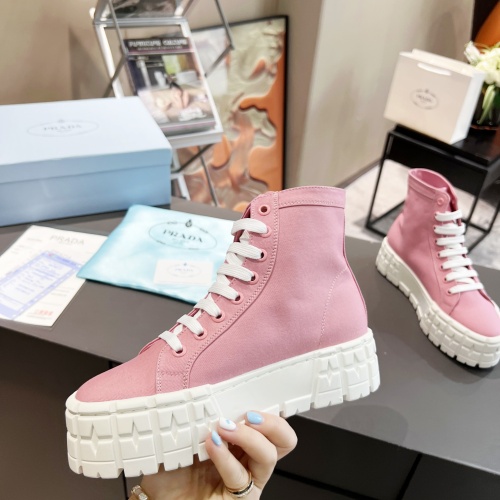 Replica Prada High Top Shoes For Women #1197766 $88.00 USD for Wholesale