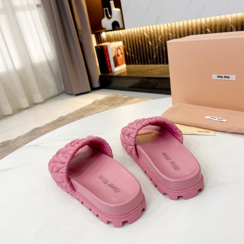 Replica MIU MIU Slippers For Women #1198140 $82.00 USD for Wholesale