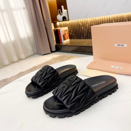 Wholesale MIU MIU Slippers For Women #1198141 $82.00 USD, Wholesale Quality Replica MIU MIU Slippers