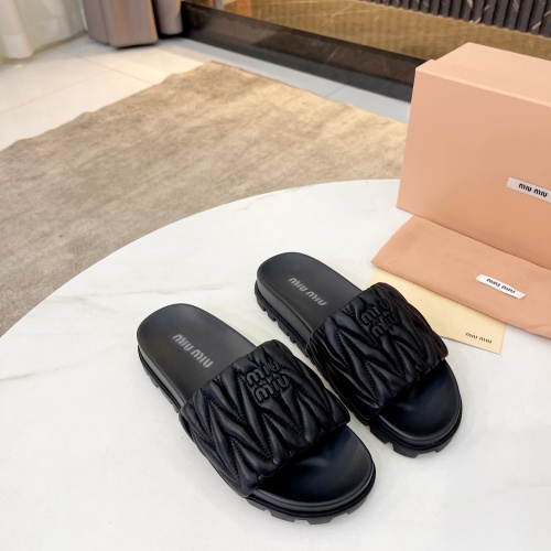 Replica MIU MIU Slippers For Women #1198141 $82.00 USD for Wholesale