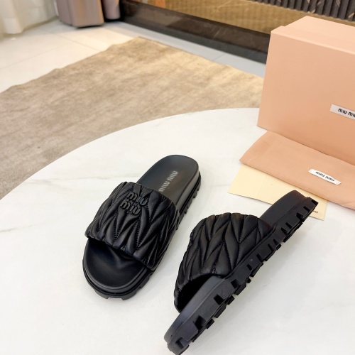 Replica MIU MIU Slippers For Women #1198141 $82.00 USD for Wholesale