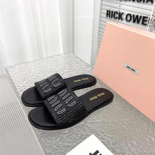 Replica MIU MIU Slippers For Women #1198393 $108.00 USD for Wholesale