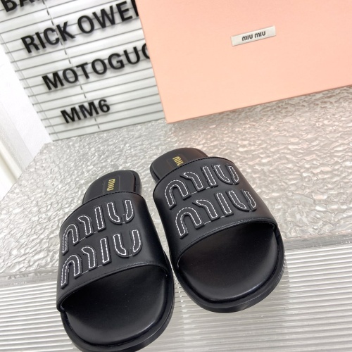 Replica MIU MIU Slippers For Women #1198395 $108.00 USD for Wholesale