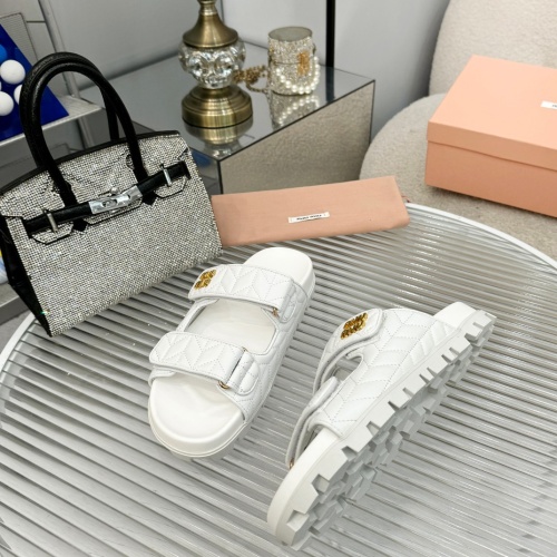 Replica MIU MIU Slippers For Women #1198397 $85.00 USD for Wholesale