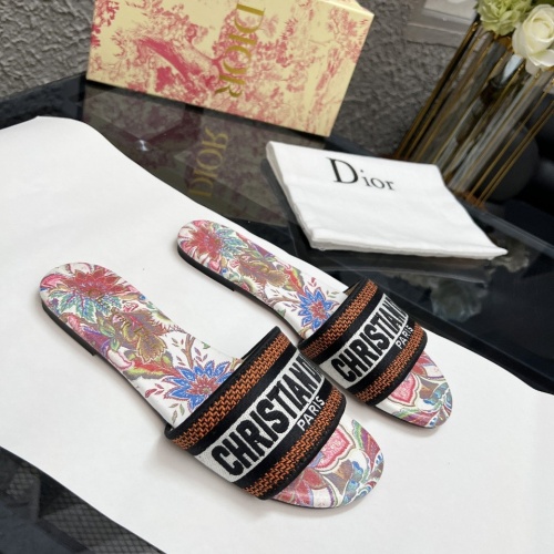 Replica Christian Dior Slippers For Women #1198753 $72.00 USD for Wholesale