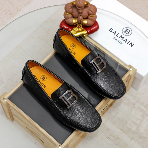 Wholesale Balmain Leather Shoes For Men #1204493 $76.00 USD, Wholesale Quality Replica Balmain Leather Shoes