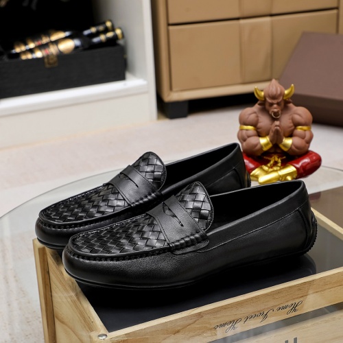 Replica Bottega Veneta BV Leather Shoes For Men #1204499 $85.00 USD for Wholesale