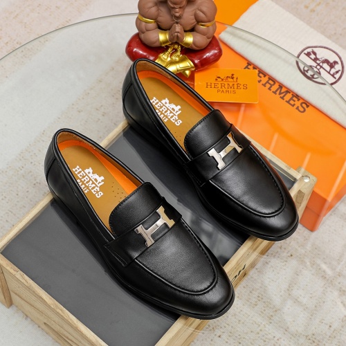 Wholesale Hermes Leather Shoes For Men #1204874 $92.00 USD, Wholesale Quality Replica Hermes Leather Shoes