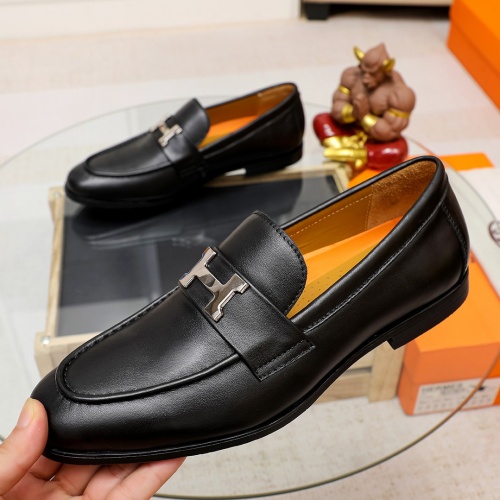 Replica Hermes Leather Shoes For Men #1204874 $92.00 USD for Wholesale