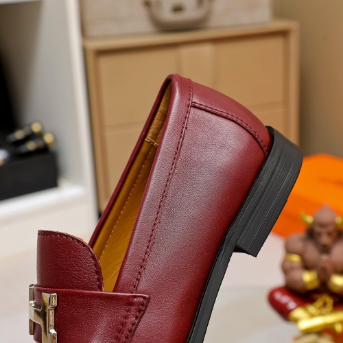 Replica Hermes Leather Shoes For Men #1204876 $92.00 USD for Wholesale