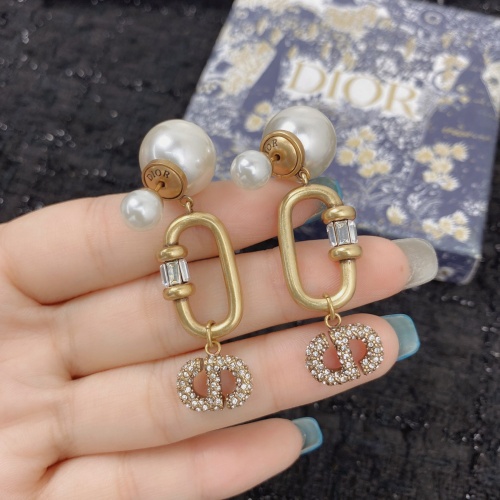 Replica Christian Dior Earrings For Women #1205385 $36.00 USD for Wholesale