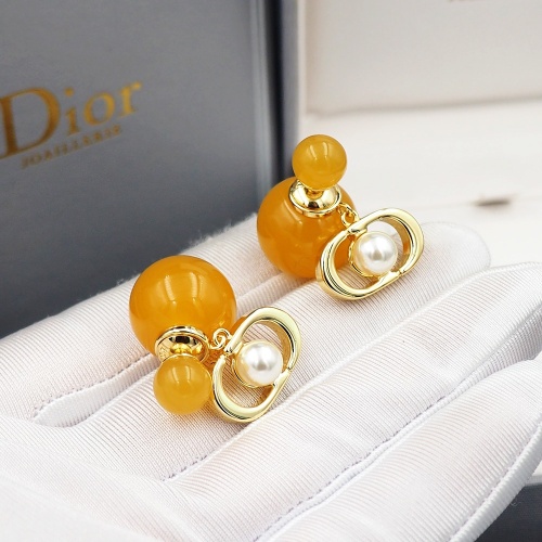 Replica Christian Dior Earrings For Women #1205919 $25.00 USD for Wholesale