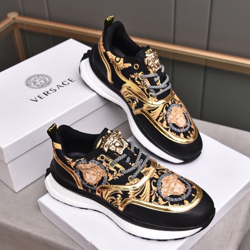 Wholesale Versace Casual Shoes For Men #1207101 $85.00 USD, Wholesale Quality Replica Versace Casual Shoes