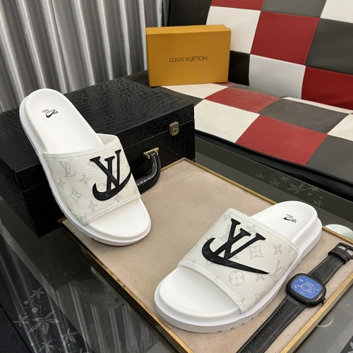 Wholesale Louis Vuitton Slippers For Men #1207320 $48.00 USD, Wholesale Quality Replica Louis Vuitton Slippers