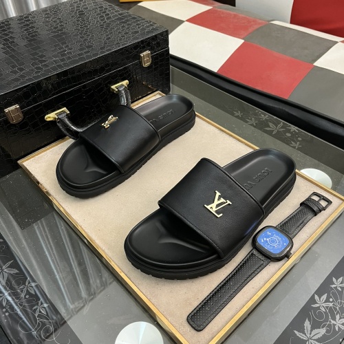 Wholesale Louis Vuitton Slippers For Men #1207344 $52.00 USD, Wholesale Quality Replica Louis Vuitton Slippers