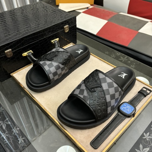 Wholesale Louis Vuitton Slippers For Men #1207381 $56.00 USD, Wholesale Quality Replica Louis Vuitton Slippers