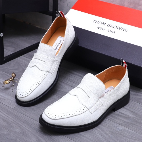 Wholesale Thom Browne Leather Shoes For Men #1207386 $82.00 USD, Wholesale Quality Replica Thom Browne Leather Shoes