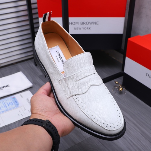 Replica Thom Browne Leather Shoes For Men #1207386 $82.00 USD for Wholesale