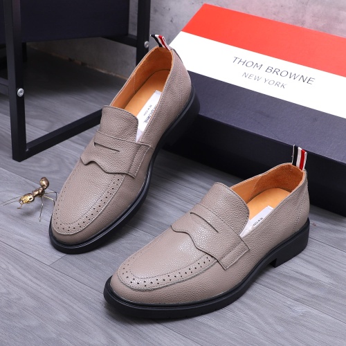 Wholesale Thom Browne Leather Shoes For Men #1207389 $82.00 USD, Wholesale Quality Replica Thom Browne Leather Shoes