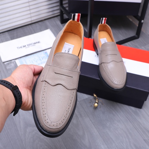 Replica Thom Browne Leather Shoes For Men #1207389 $82.00 USD for Wholesale