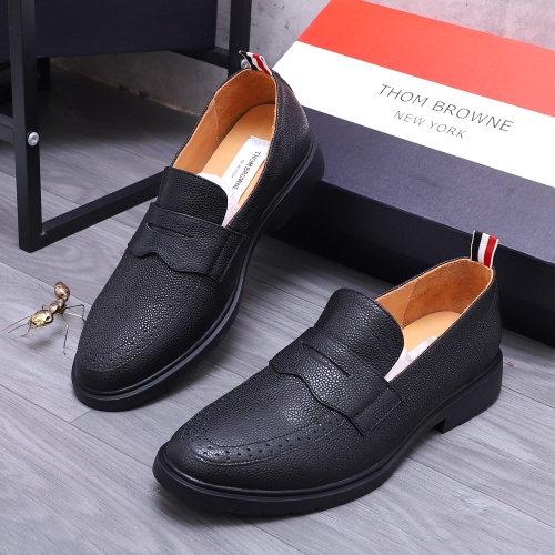 Wholesale Thom Browne Leather Shoes For Men #1207390 $82.00 USD, Wholesale Quality Replica Thom Browne Leather Shoes