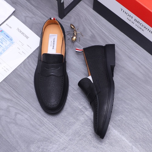 Replica Thom Browne Leather Shoes For Men #1207390 $82.00 USD for Wholesale