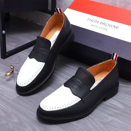 Wholesale Thom Browne Leather Shoes For Men #1207393 $82.00 USD, Wholesale Quality Replica Thom Browne Leather Shoes