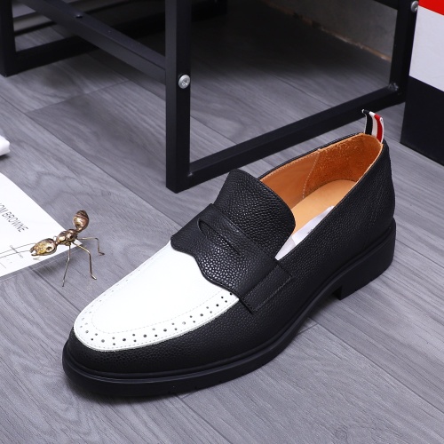 Replica Thom Browne Leather Shoes For Men #1207393 $82.00 USD for Wholesale