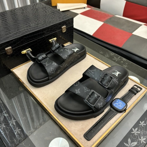 Wholesale Louis Vuitton Slippers For Men #1207421 $68.00 USD, Wholesale Quality Replica Louis Vuitton Slippers