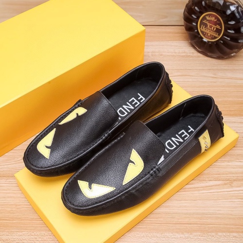 Wholesale Fendi Leather Shoes For Men #1207554 $72.00 USD, Wholesale Quality Replica Fendi Leather Shoes