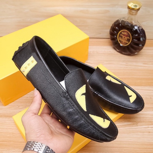 Replica Fendi Leather Shoes For Men #1207554 $72.00 USD for Wholesale