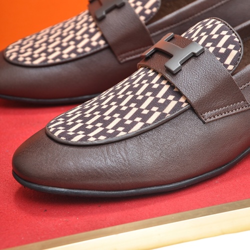 Replica Hermes Leather Shoes For Men #1207613 $100.00 USD for Wholesale