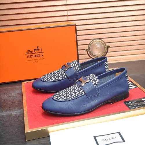 Wholesale Hermes Leather Shoes For Men #1207614 $100.00 USD, Wholesale Quality Replica Hermes Leather Shoes