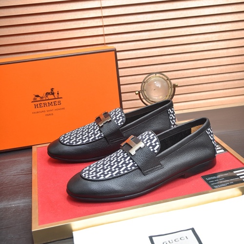 Wholesale Hermes Leather Shoes For Men #1207615 $100.00 USD, Wholesale Quality Replica Hermes Leather Shoes