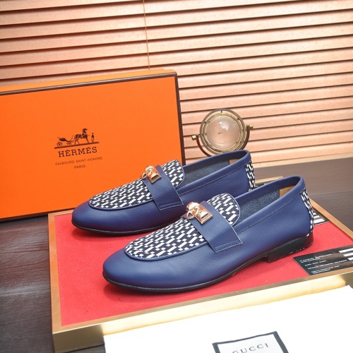 Wholesale Hermes Leather Shoes For Men #1207617 $100.00 USD, Wholesale Quality Replica Hermes Leather Shoes