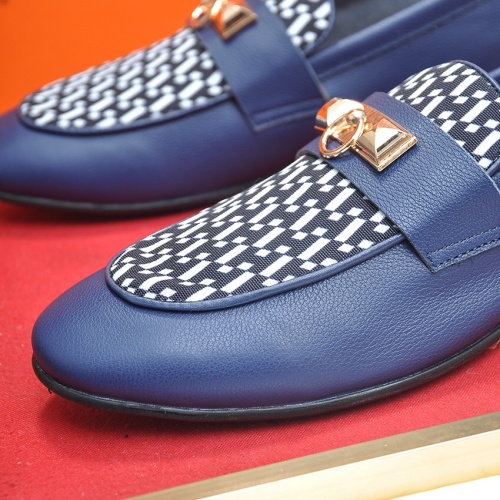 Replica Hermes Leather Shoes For Men #1207617 $100.00 USD for Wholesale