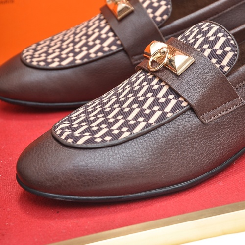 Replica Hermes Leather Shoes For Men #1207618 $100.00 USD for Wholesale