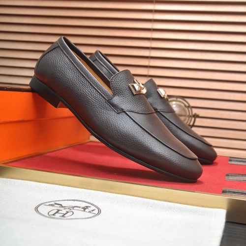 Replica Hermes Leather Shoes For Men #1207620 $102.00 USD for Wholesale