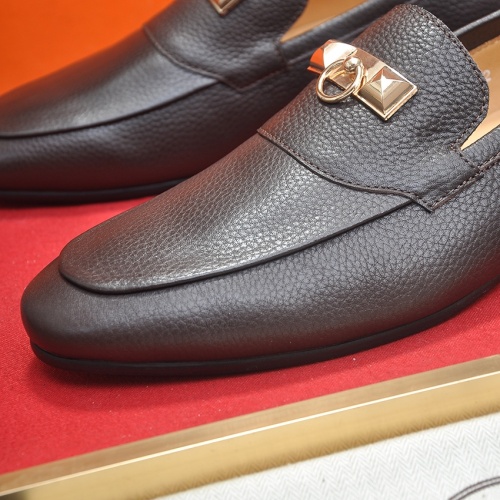 Replica Hermes Leather Shoes For Men #1207620 $102.00 USD for Wholesale