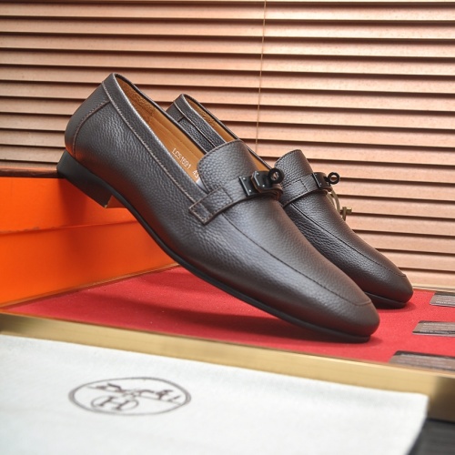 Replica Hermes Leather Shoes For Men #1207623 $102.00 USD for Wholesale