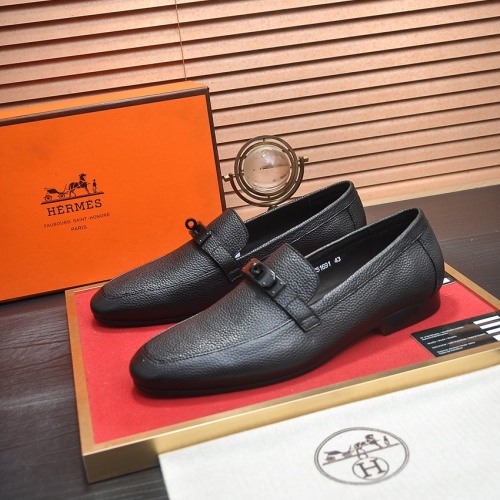 Wholesale Hermes Leather Shoes For Men #1207624 $102.00 USD, Wholesale Quality Replica Hermes Leather Shoes